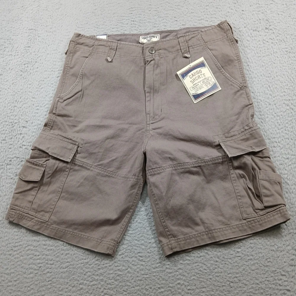 Steve & Barry's Mens Cargo Shorts Taupe Size 34 NWT‎